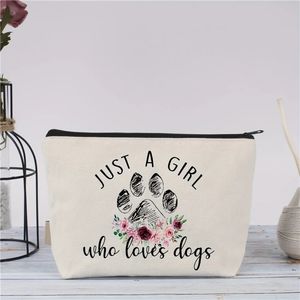 Cute Dog Lovers Makeup Cosmetic Bag Zipper Purse
